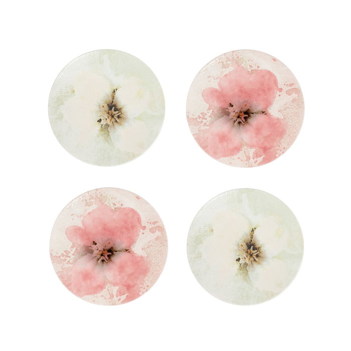 Hermia Lenta Toi 4 TT 15 Set de 4 Platos de Postre Multicolor de Porcelana